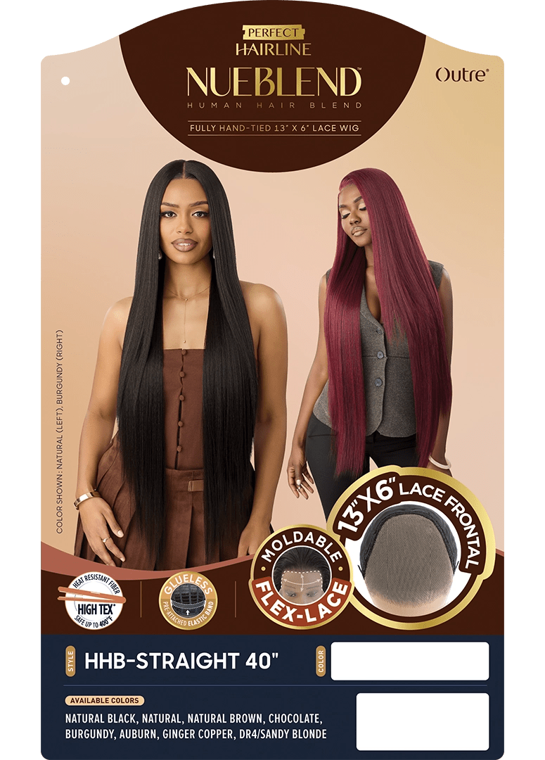 Outre NueBlend Perfect Hairline 13x6 Lace Frontal Wig – HHB Straight 40” - Beauty Exchange Beauty Supply