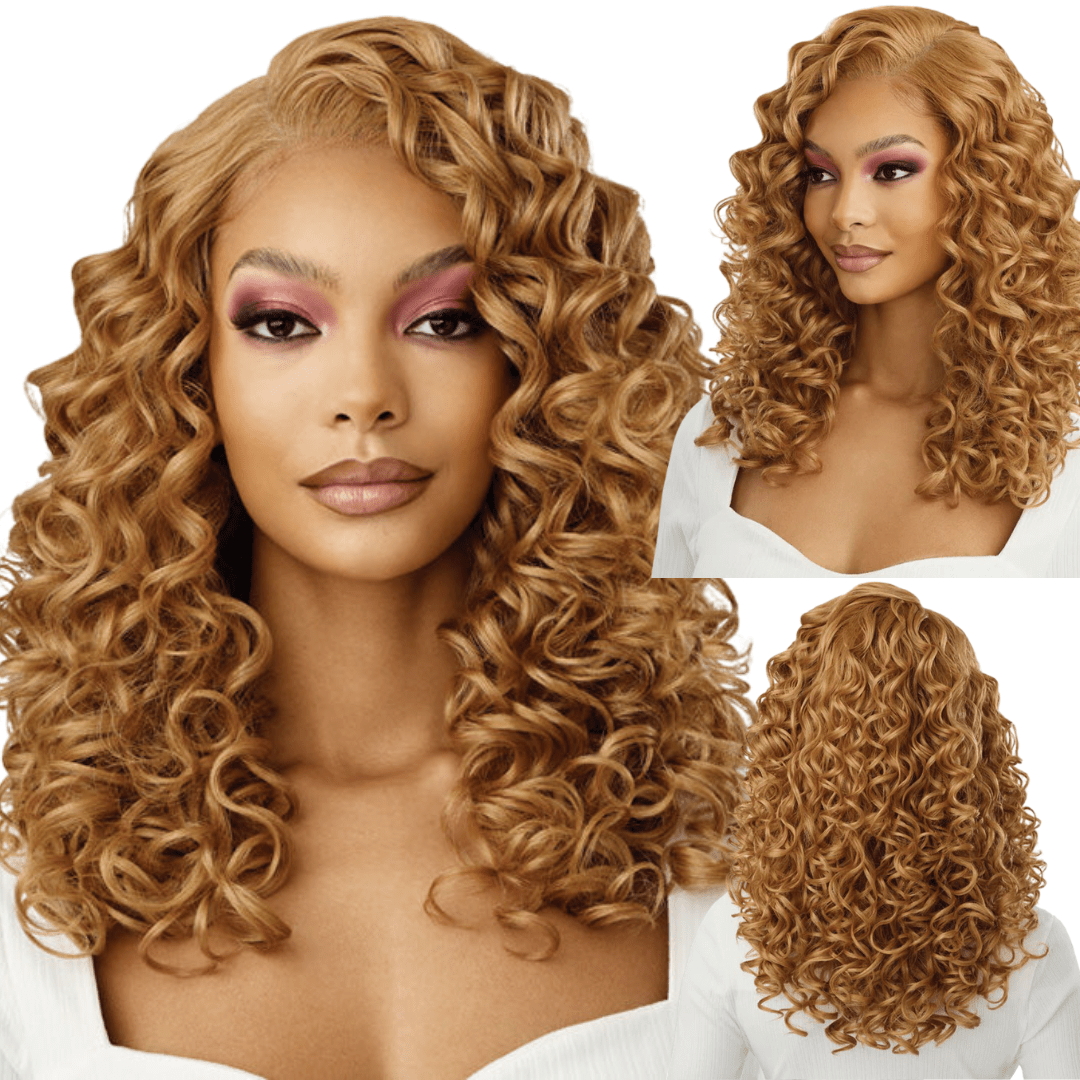 ジェネラスチャーガール フィギュリン Outre Perfect Hairline Synthetic HD Lace Front Wig - Charlyn