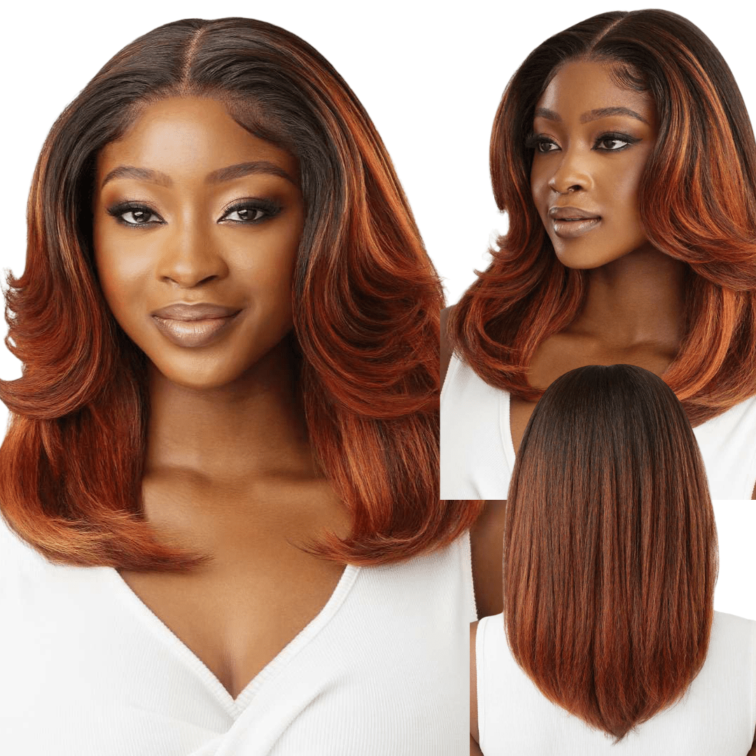 Synthetic Lace Front Half Wig Clip In Bundle 12\