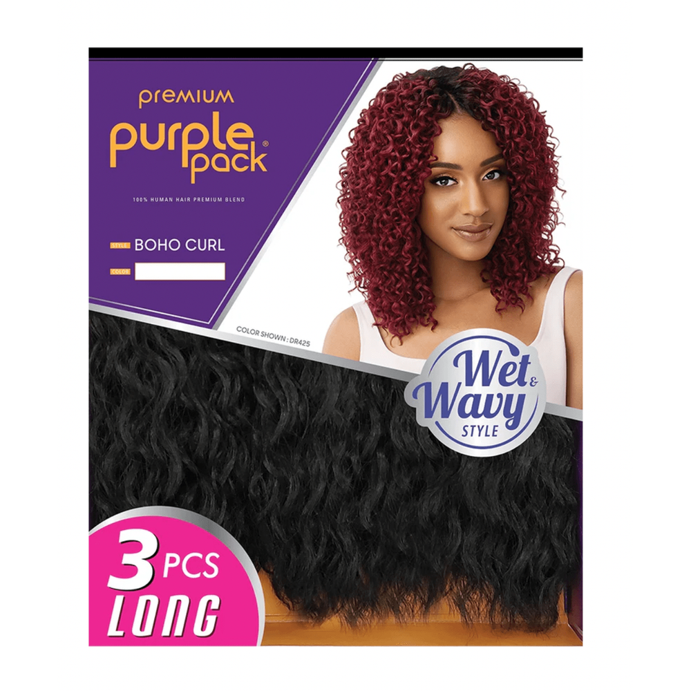 Outre Premium 3pc Purple Pack Wet & Wavy – Boho Curl - Beauty Exchange Beauty Supply