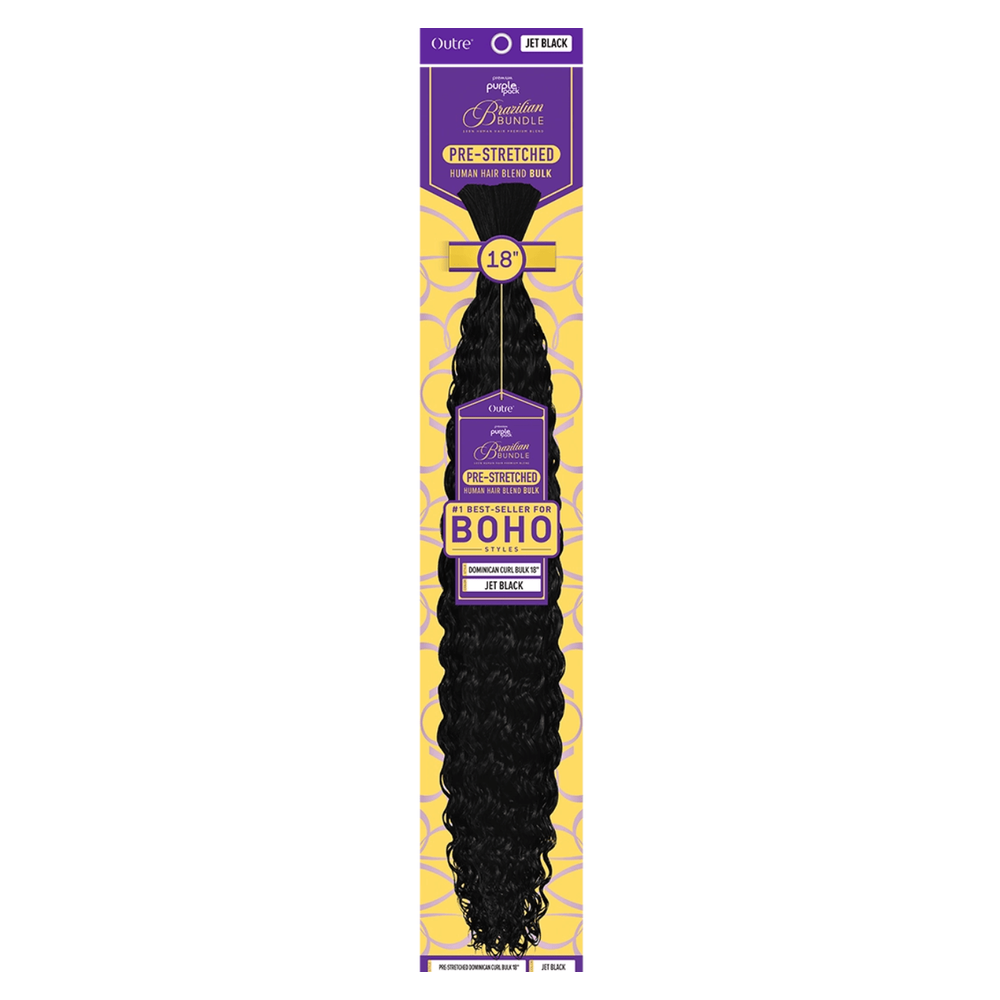 Outre Premium Purple Brazilian Bundle Dominican Curl Bulk - 18" - Beauty Exchange Beauty Supply
