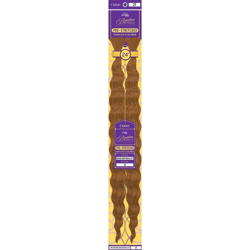 Outre Premium Purple Brazilian Bundle - Dominican Curl Bulk 24" | Voluminous, Soft Curls for Natural Braids (Jet Black, Natural, Natural Black, #27, #30) - Beauty Exchange Beauty Supply
