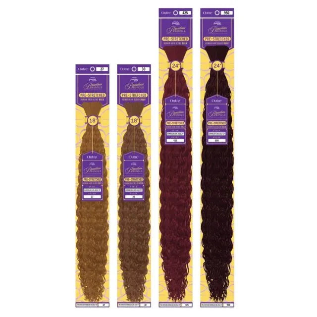 Outre Premium Purple Brazilian Bundle - Dominican Curl Bulk 24" | Voluminous, Soft Curls for Natural Braids (Jet Black, Natural, Natural Black, #27, #30) - Beauty Exchange Beauty Supply