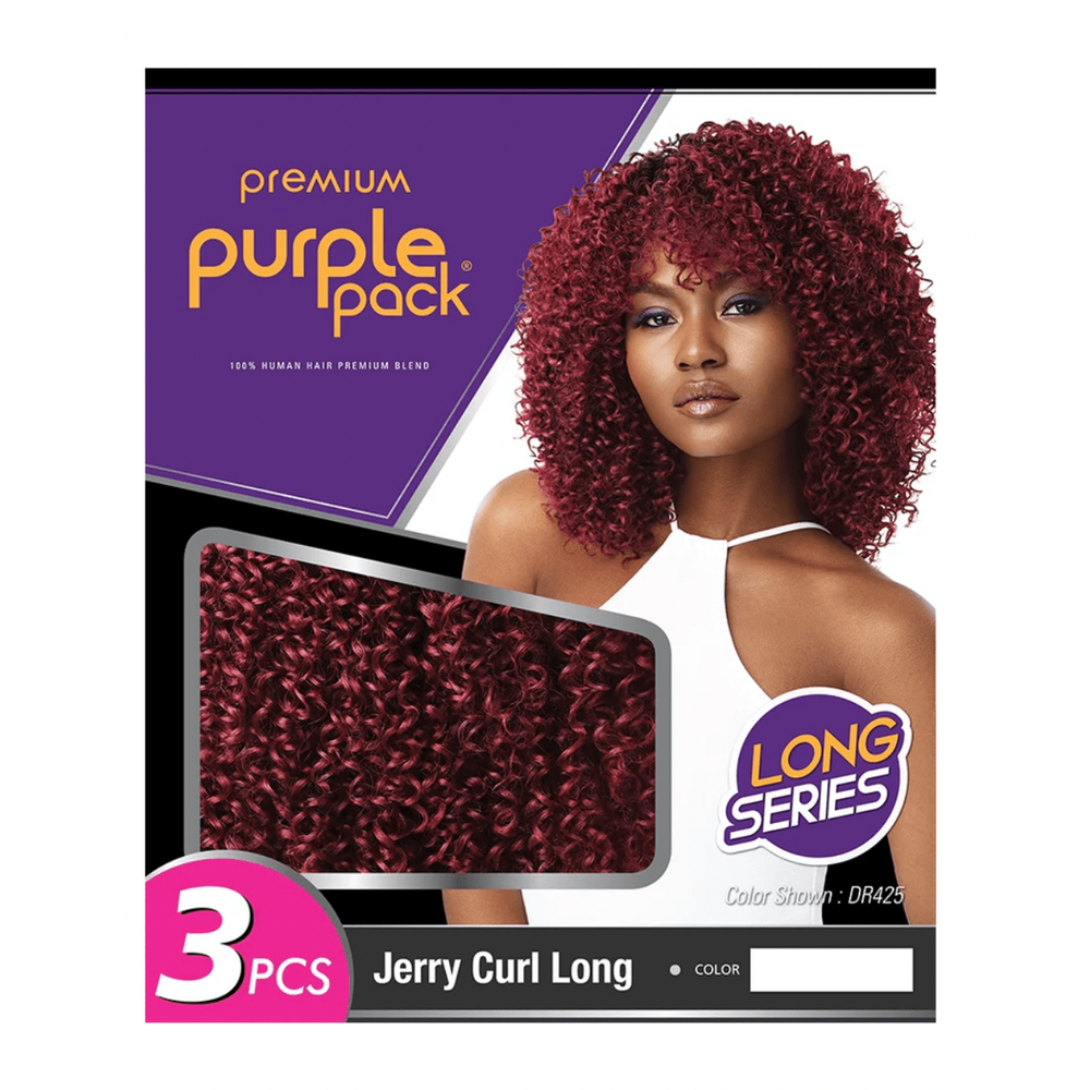 Outre Premium Purple Pack – Jerry Curl Long | Defined Curls for Crochet & Quick Weave | Soft, Lightweight & Hot Water Set Friendly - Beauty Exchange Beauty Supply