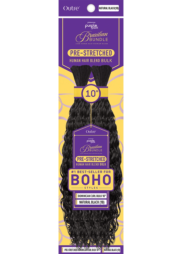 Outre Premium Purple Pack Pre - Stretched Dominican Curl Bulk 10" - Beauty Exchange Beauty Supply