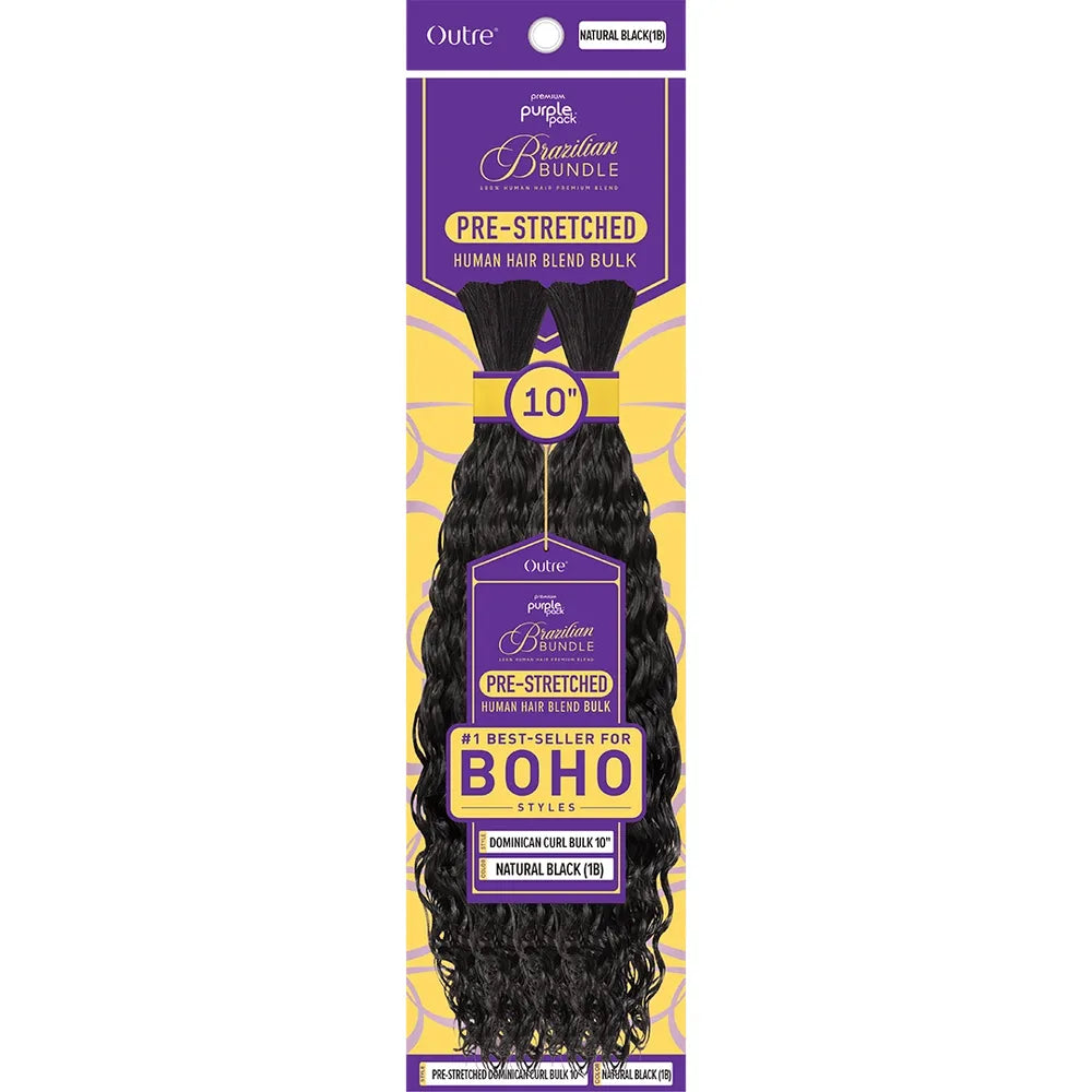 Outre Premium Purple Pack Pre - Stretched Dominican Curl Bulk 10" - Beauty Exchange Beauty Supply