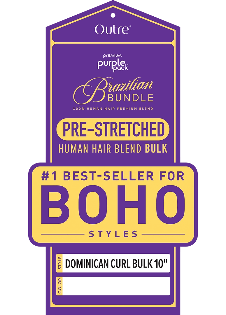 Outre Premium Purple Pack Pre - Stretched Dominican Curl Bulk 10" - Beauty Exchange Beauty Supply