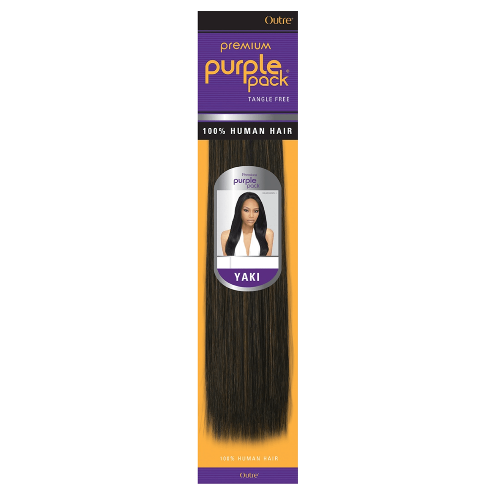 Outre Premium Purple Pack Yaki 100% Human Hair – 20" - Beauty Exchange Beauty Supply