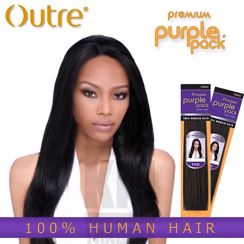 Outre Premium Purple Pack Yaki Human Hair – 10" Soft, Silky Texture with Natural Volume & Vibrant Color Options – Perfect for Chic Short Styles - Beauty Exchange Beauty Supply