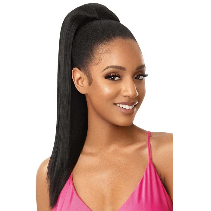 Outre Pretty Quick Drawstring Ponytail – MIMI 20” | Soft Layers & Natural Flow | Chic, Mid - Length Everyday Pony - Beauty Exchange Beauty Supply