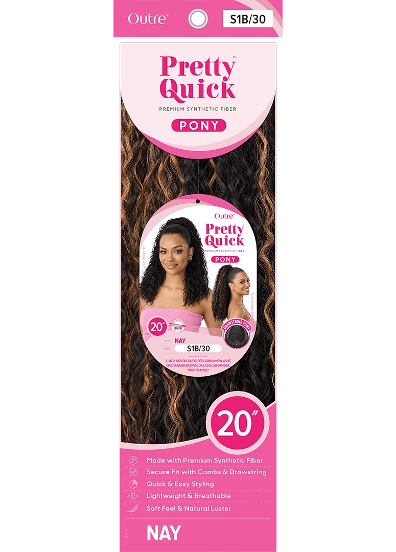 Outre Pretty Quick Drawstring Ponytail – Nay - Beauty Exchange Beauty Supply