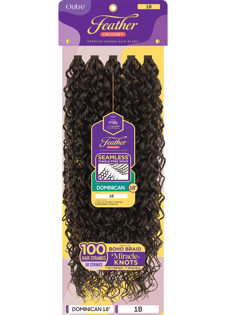 Outre Purple Pack Human Hair Blend Brazilian Feather Crochet – Dominic