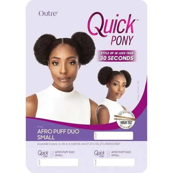 Outre Quick Pony – Afro Puff Duo - Beauty Exchange Beauty Supply