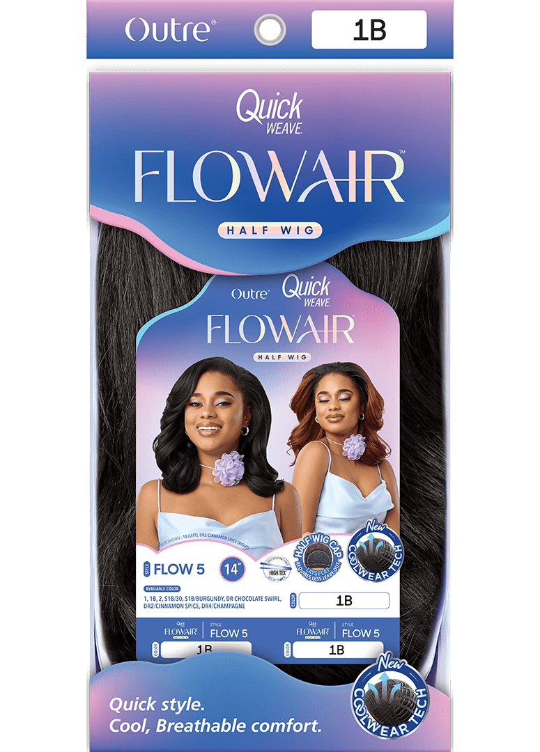 Outre Quick Weave Flowair Synthetic Half Wig – Flow 5 - Beauty Exchange Beauty Supply