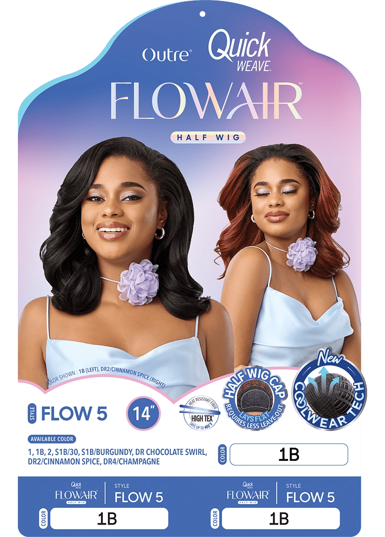 Outre Quick Weave Flowair Synthetic Half Wig – Flow 5 - Beauty Exchange Beauty Supply