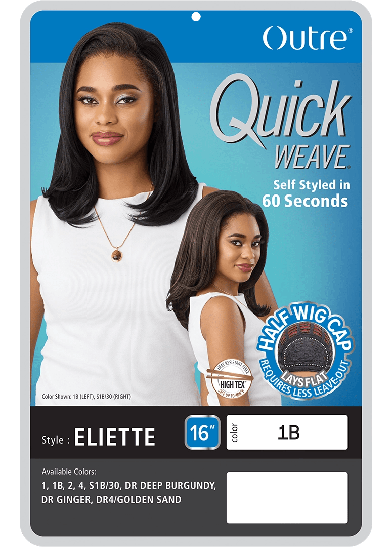 Outre Quick Weave Synthetic Half Wig – Eliette - Beauty Exchange Beauty Supply