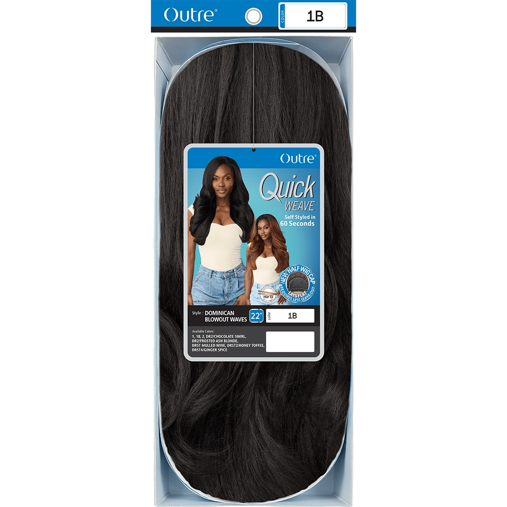 Outre Synthetic Hair Half Wig Quick Weave – Dominican Blowout Waves - Beauty Exchange Beauty Supply
