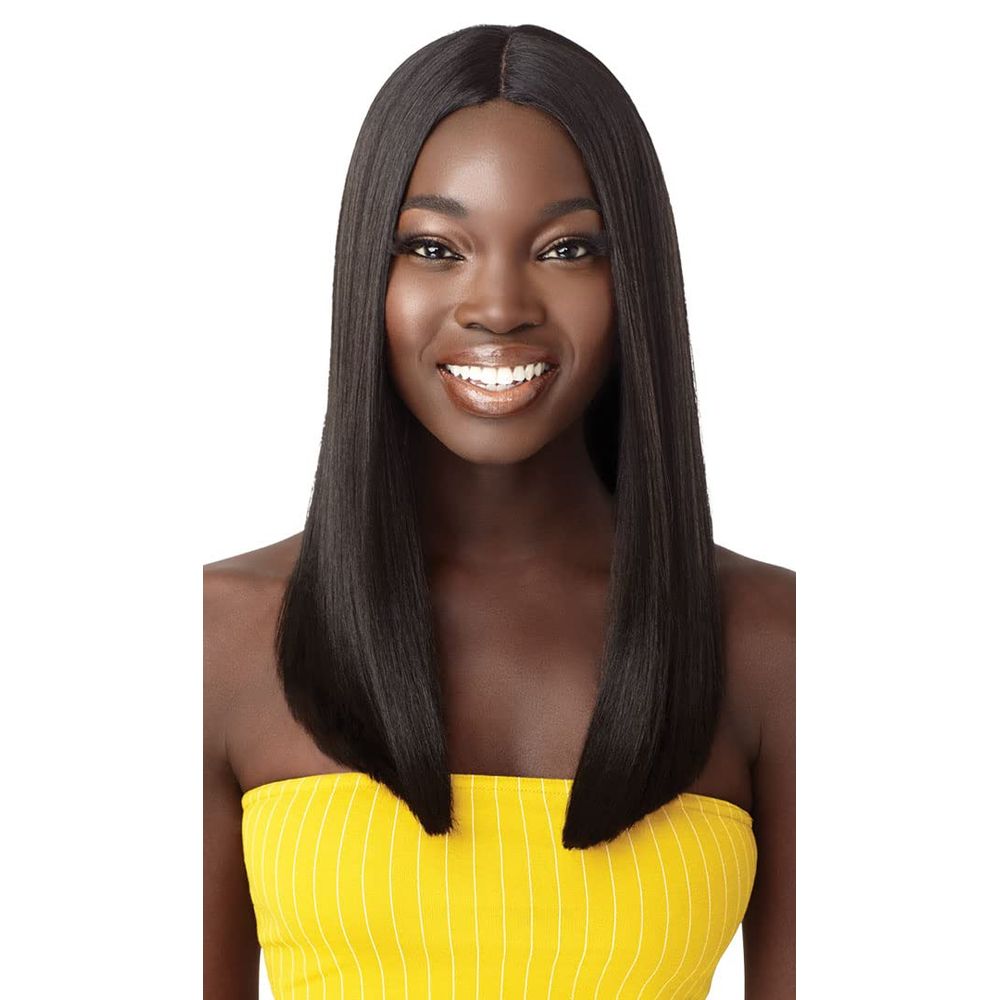Outre The Daily Wig – Synthetic Lace Part Wig "Cecilia" | Sleek, Layered Everyday Look with Glueless Lace Part - Beauty Exchange Beauty Supply