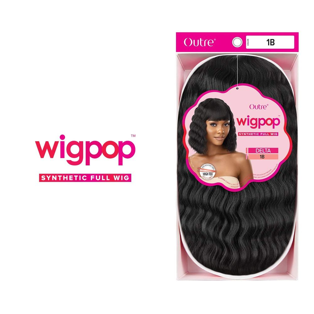 Outre WigPop Synthetic Wig – Delta | Full Curls, Bold Colors & Ready - to - Wear Glam Zero Fuss, Maximum Volume - Beauty Exchange Beauty Supply