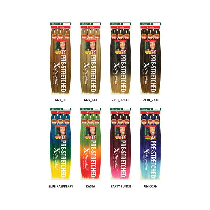 Outre X - Pression 3x Pre - Stretched Braiding Hair 52" - Beauty Exchange Beauty Supply