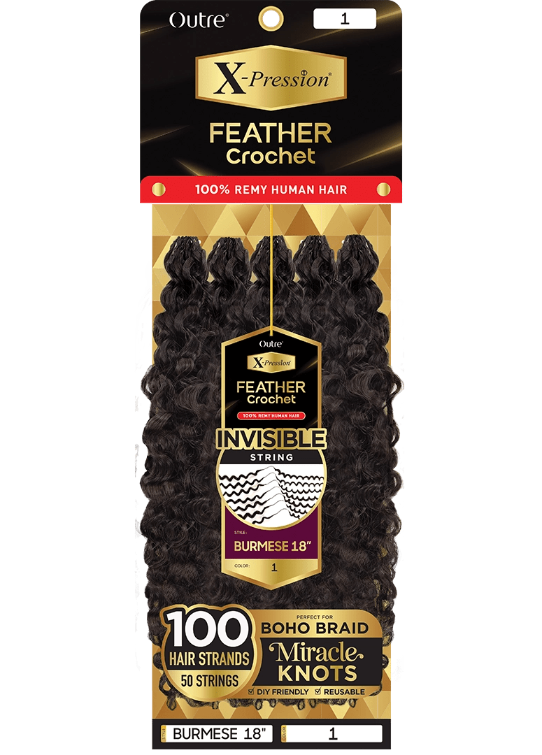 Outre X - Pression Human Feather Crochet – Burmese 18" - Beauty Exchange Beauty Supply