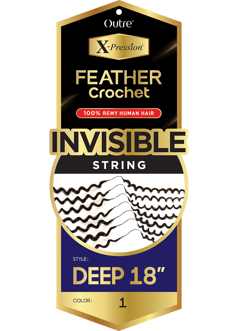 Outre X - Pression Human Feather Crochet – Deep Wave 18" - Beauty Exchange Beauty Supply