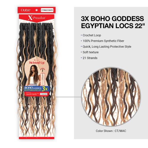 Outre X - Pression Twisted Up 3X Boho Goddess Egyptian Locs 22" | Pre - Looped • Boho - Chic • Natural Texture • Crochet - Ready | - Beauty Exchange Beauty Supply
