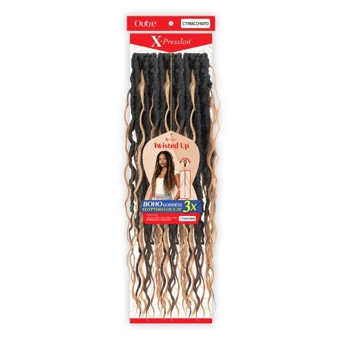 Outre X - Pression Twisted Up 3X Boho Goddess Egyptian Locs 22" | Pre - Looped • Boho - Chic • Natural Texture • Crochet - Ready | - Beauty Exchange Beauty Supply