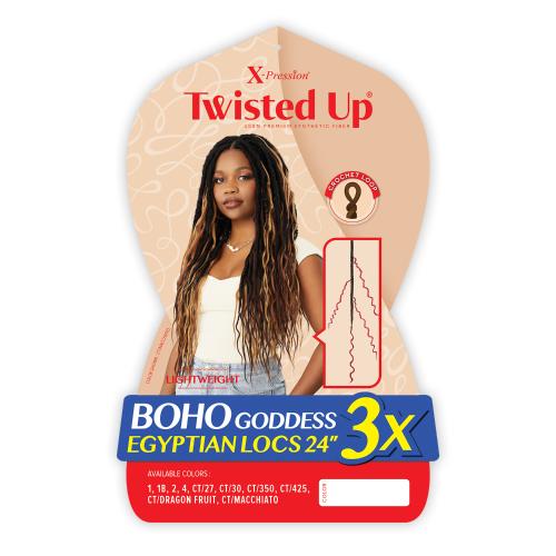 Outre X - Pression Twisted Up 3X Boho Goddess Egyptian Locs 22" | Pre - Looped • Boho - Chic • Natural Texture • Crochet - Ready | - Beauty Exchange Beauty Supply