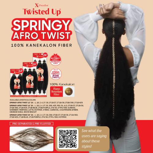 Outre X - Pression Twisted Up 3X Springy Afro Twist Synthetic Crochet Hair 24" - Beauty Exchange Beauty Supply