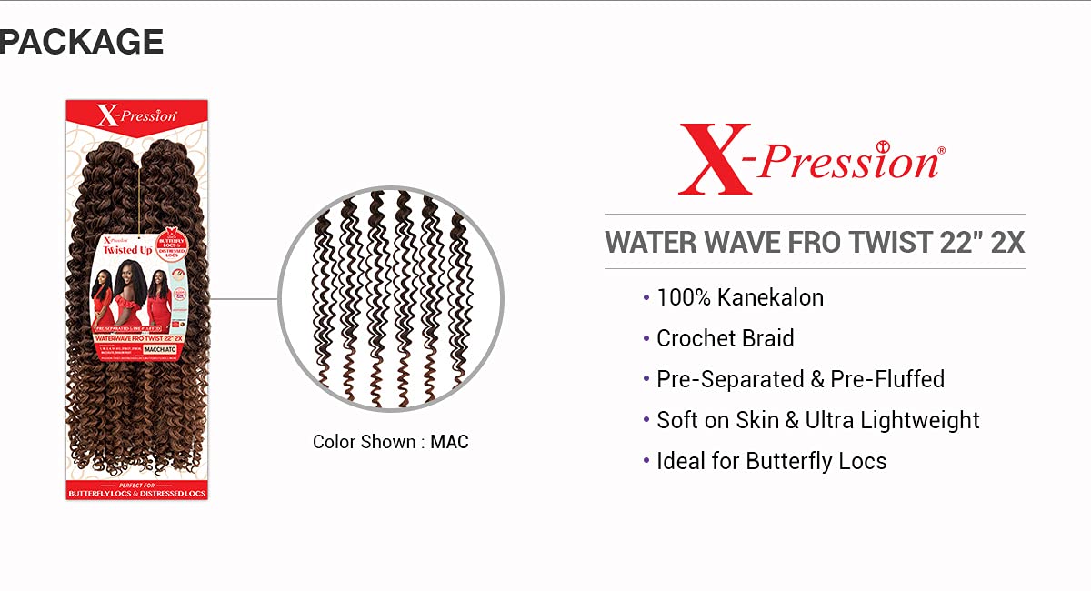 Outre X - Pression Twisted Up Braid Crochet Hair - Waterwave Fro Twist 22" - Beauty Exchange Beauty Supply
