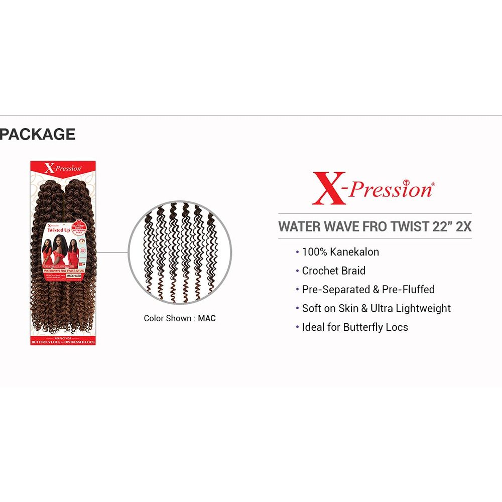 Outre X - Pression Twisted Up Braid Crochet Hair - Waterwave Fro Twist 22" - Beauty Exchange Beauty Supply