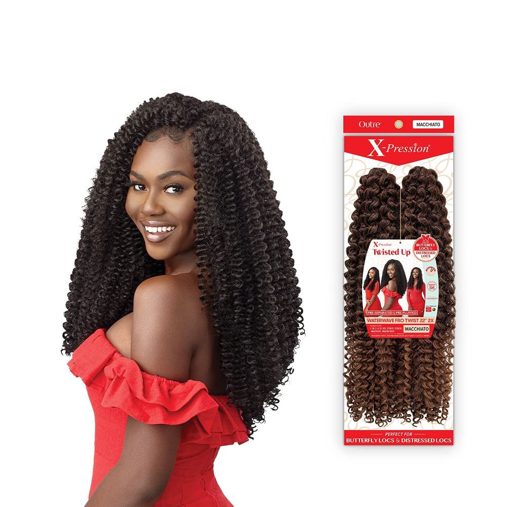 Outre X - Pression Twisted Up Braid Crochet Hair - Waterwave Fro Twist 22" - Beauty Exchange Beauty Supply