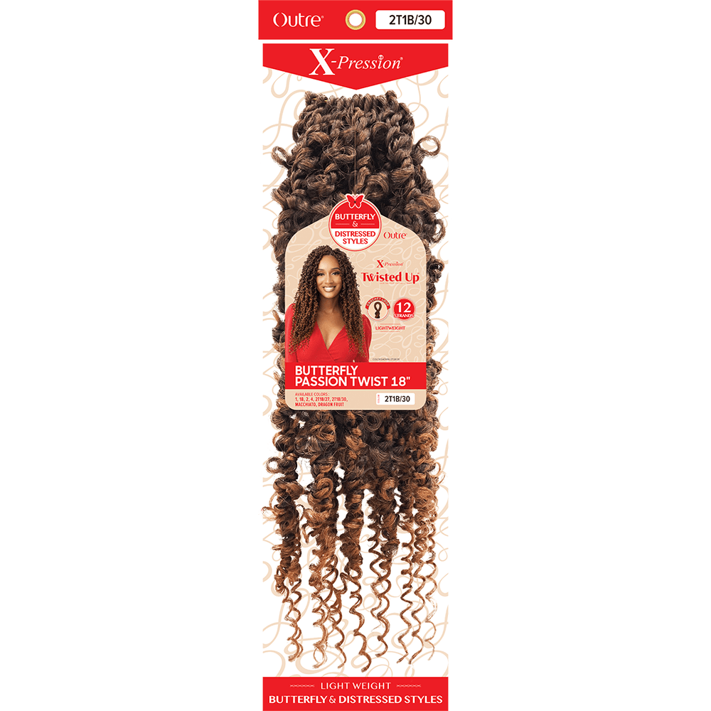 Outre X - pression Twisted - Up Crochet Braid - Butterfly Passion Twist 18" - Beauty Exchange Beauty Supply