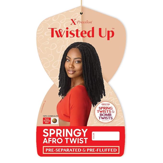 Outre X - Pression Twisted Up Springy Afro Twist 16" | Soft, Lightweight, Natural Texture | Perfect for Twists, Curls & Crochet Styles - Beauty Exchange Beauty Supply