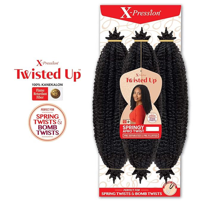 Outre X - Pression Twisted Up Springy Afro Twist 16" | Soft, Lightweight, Natural Texture | Perfect for Twists, Curls & Crochet Styles - Beauty Exchange Beauty Supply