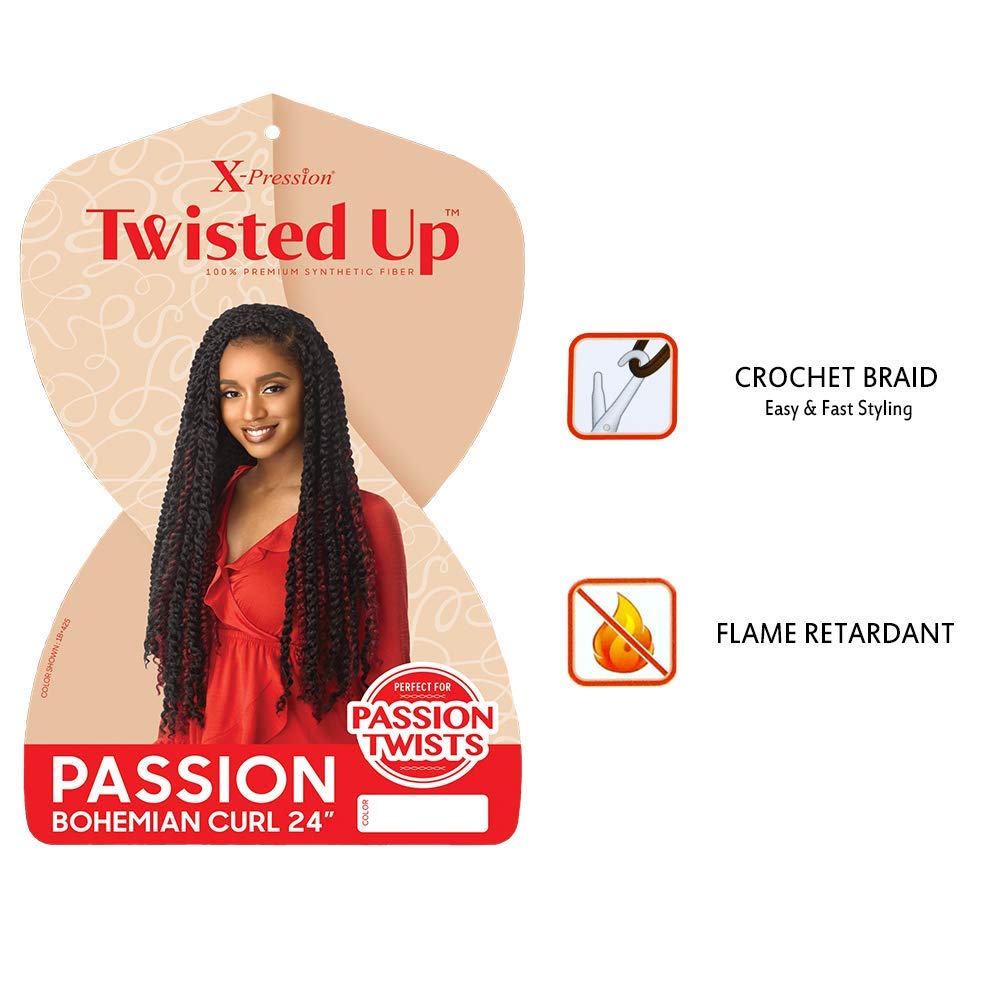 Outre X‑Pression Synthetic Crochet Hair – Passion Bohemian Curl 24″ - Beauty Exchange Beauty Supply