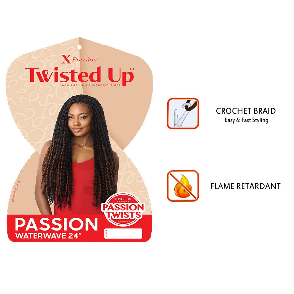 Outre X‑Pression Synthetic Crochet Hair – Passion Waterwave 24″ - Beauty Exchange Beauty Supply
