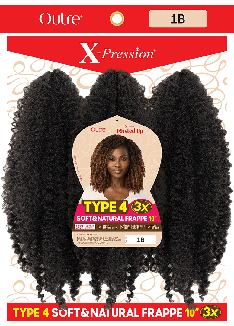 Outre Xpression Type 4 Soft & Natural – 3X Frappe 10" - Beauty Exchange Beauty Supply