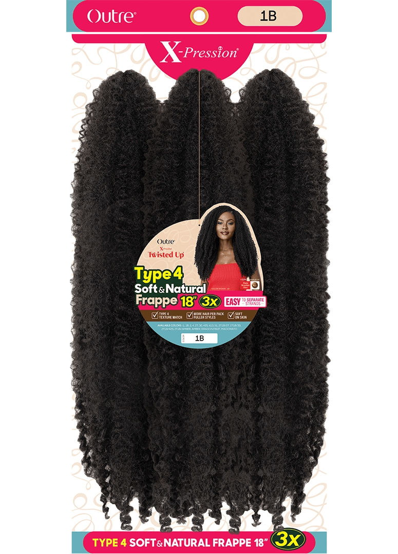 Outre Xpression Type 4 Soft & Natural – 3X Frappe 18" - Beauty Exchange Beauty Supply
