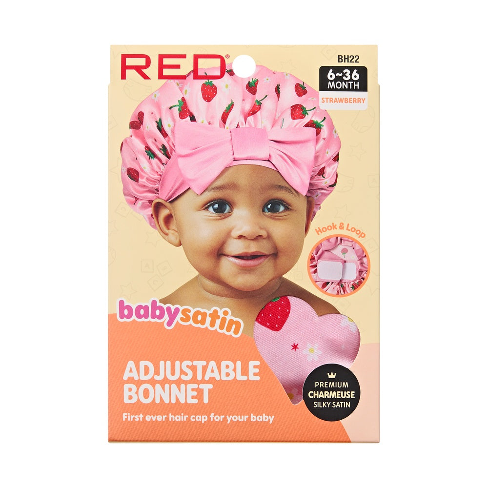 Baby Adjustable Bonnet – Strawberry