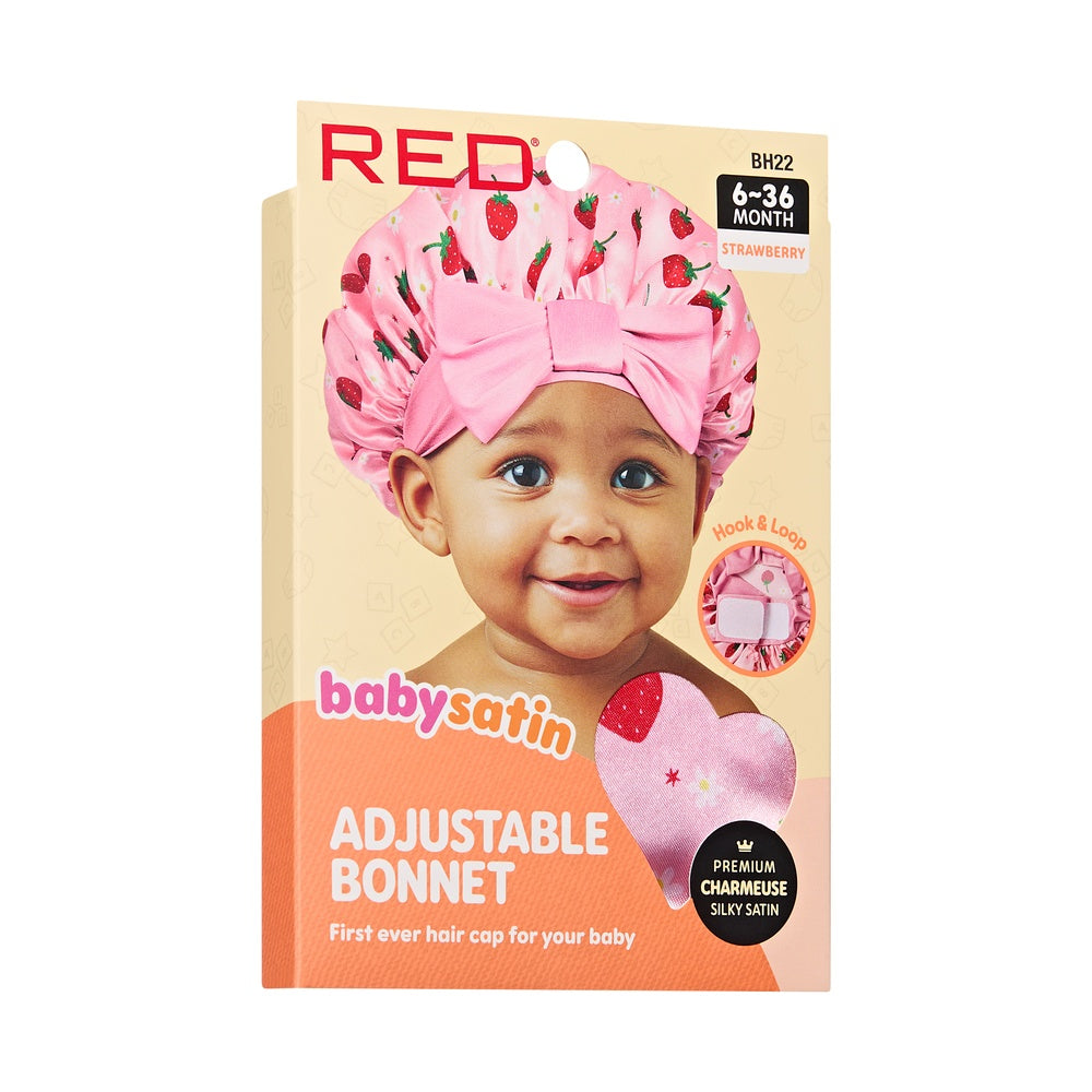 Baby Adjustable Bonnet – Strawberry