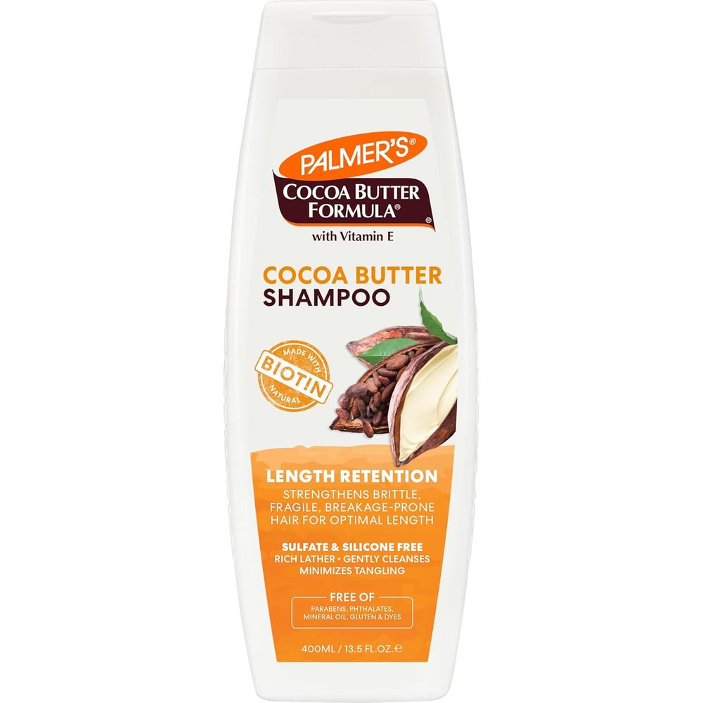 Palmer’s Cocoa Butter Formula Biotin Length Retention Shampoo | Strengthens, Moisturizes & Supports Healthy Hair Growth | 13.5 fl oz - Beauty Exchange Beauty Supply