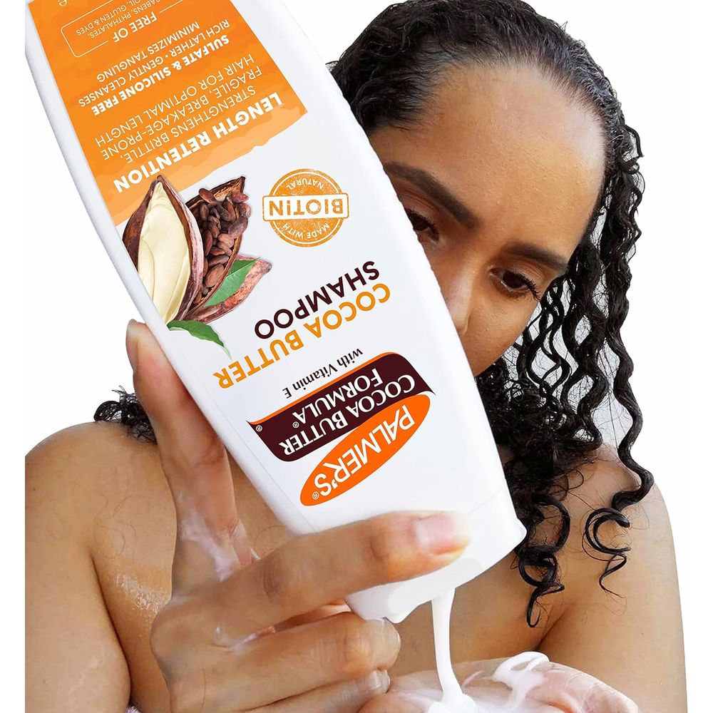 Palmer’s Cocoa Butter Formula Biotin Length Retention Shampoo | Strengthens, Moisturizes & Supports Healthy Hair Growth | 13.5 fl oz - Beauty Exchange Beauty Supply