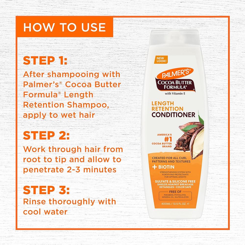 Palmer’s Cocoa Butter Formula Length Retention Conditioner | Strengthens, Hydrates & Supports Healthy Hair Growth | 13.5 oz - Beauty Exchange Beauty Supply