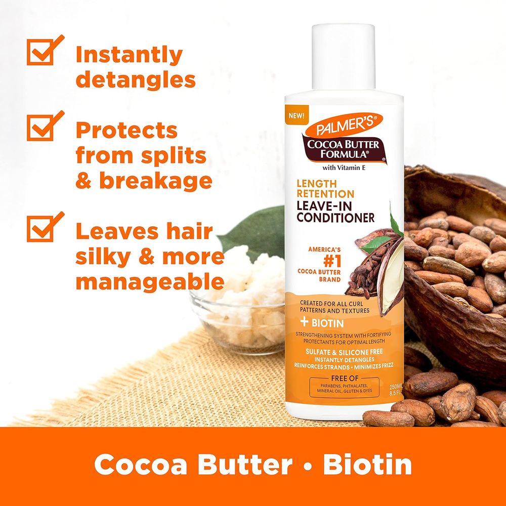 Palmer's Cocoa Butter Formula Length Retention Leave - In Conditioner โ Nourish, Strengthen & Grow โ 8.5 oz - Beauty Exchange Beauty Supply