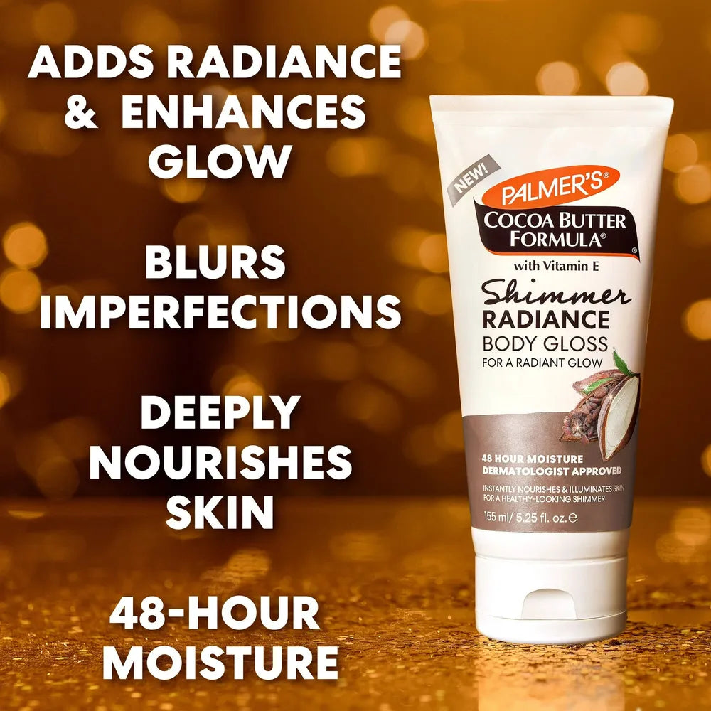 Palmer’s Cocoa Butter Formula Shimmer Radiance Body Lotion with Vitamin E | 48HR Moisture + Glow for Radiant, Smooth Skin – 5.25 fl oz - Beauty Exchange Beauty Supply