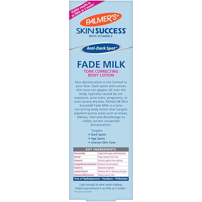 Palmer's Skin Success - Anti - Dark Spot | Fade Milk | Body Lotion | Brightens Skin | Balances Tone | Targets Dark Spots | Corrects Discoloration | Deeply Moisturizes | 8.5Oz - Beauty Exchange Beauty Supply