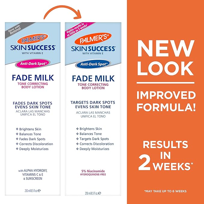 Palmer's Skin Success - Anti - Dark Spot | Fade Milk | Body Lotion | Brightens Skin | Balances Tone | Targets Dark Spots | Corrects Discoloration | Deeply Moisturizes | 8.5Oz - Beauty Exchange Beauty Supply