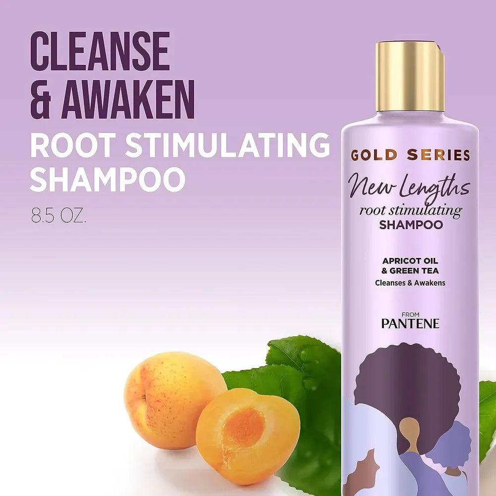 Pantene Gold Series New Length Root Stimulating Shampoo – Boost Growth & Cleanse the Scalp Gently – 8.5 fl oz - Beauty Exchange Beauty Supply